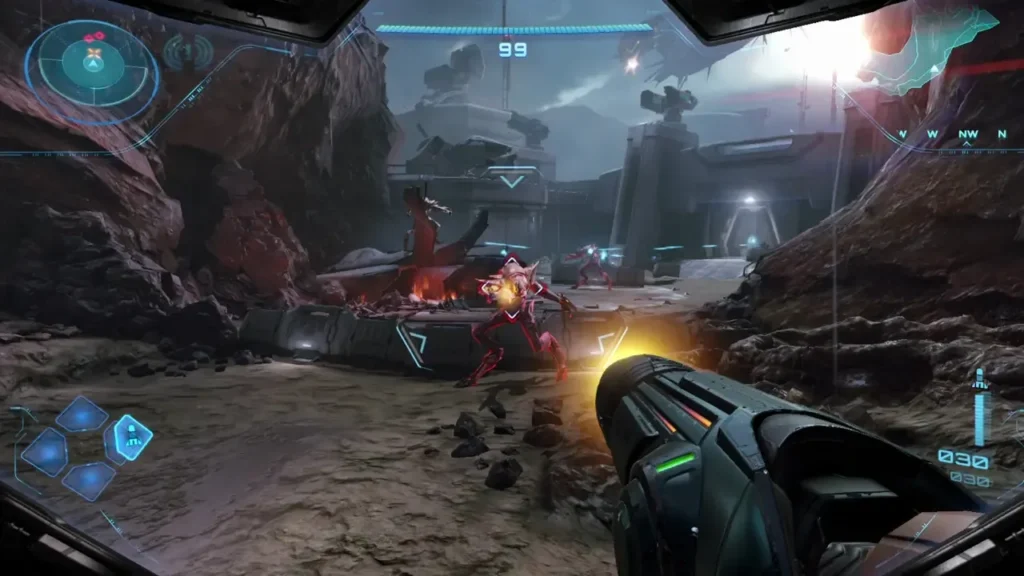 Metroid Prime 4 firing at enemies image
