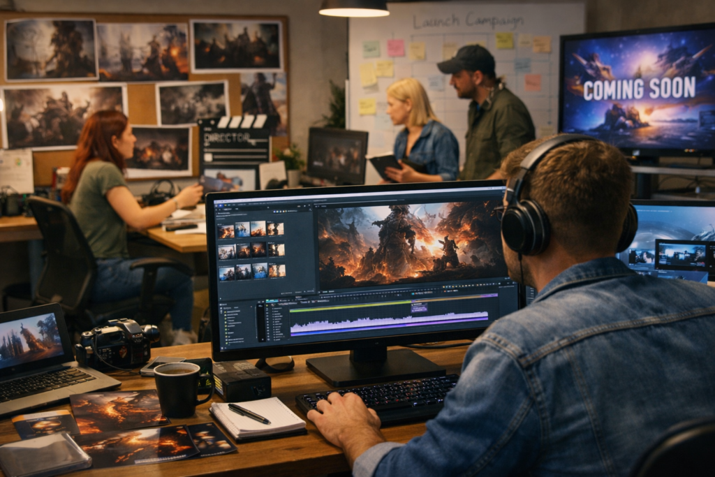 creating teaser, tarailers, posters for marketing